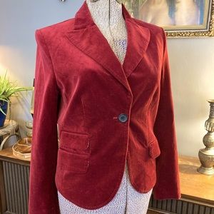 The Limited red velvet jacket